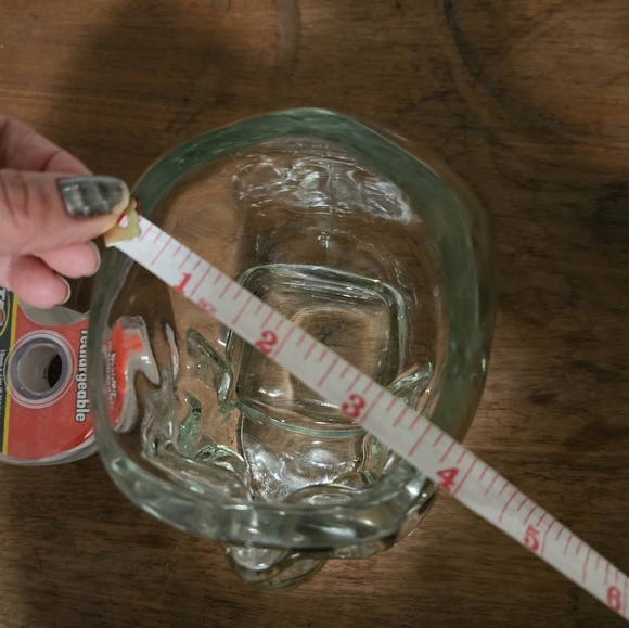 Clear glass skull - Picture 4 of 7